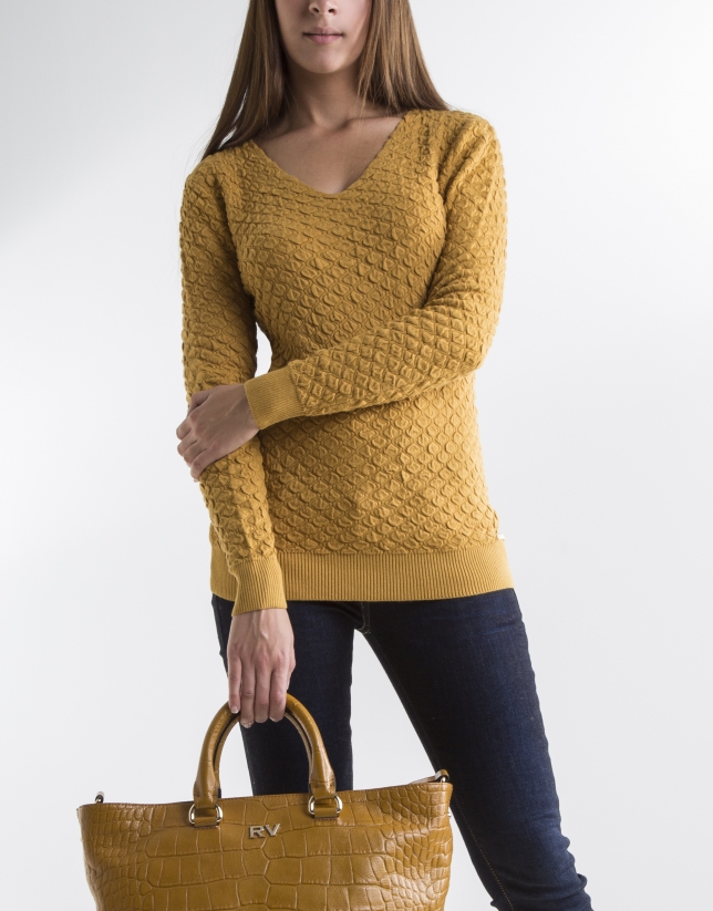Mustard knit sweater