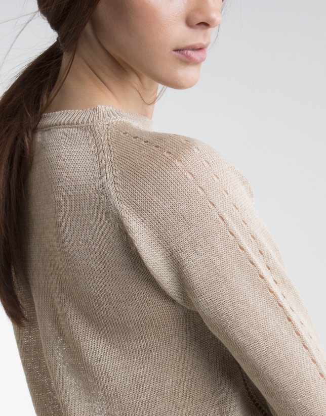 Camel knit sweater