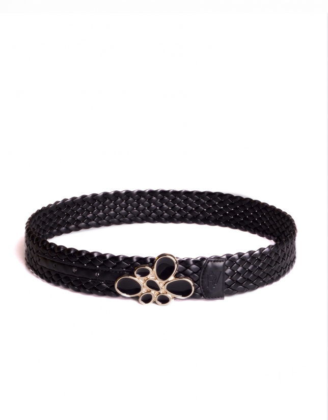 Black braided belt