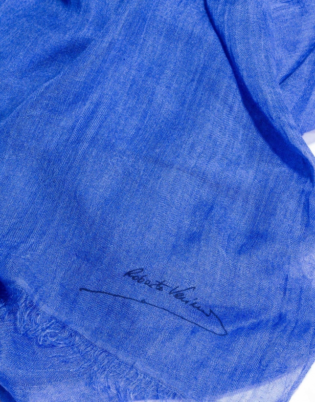 Foulard liso en azul