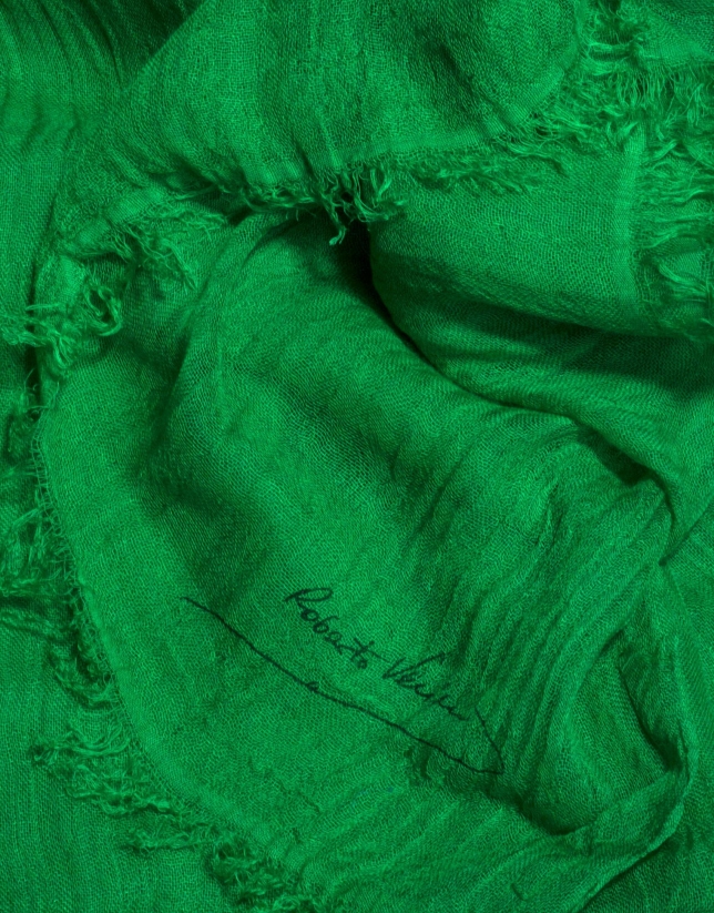 Plain green scarf 