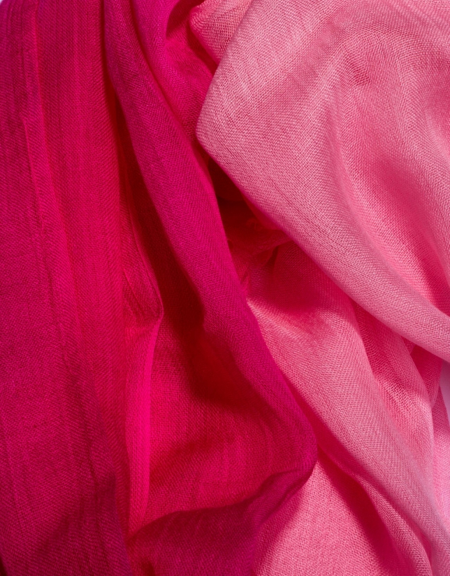  Bicolor pink scarf 