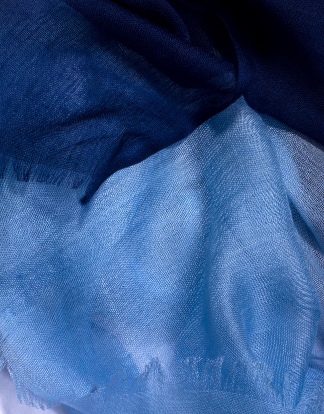 Foulard bicolor tonos azules