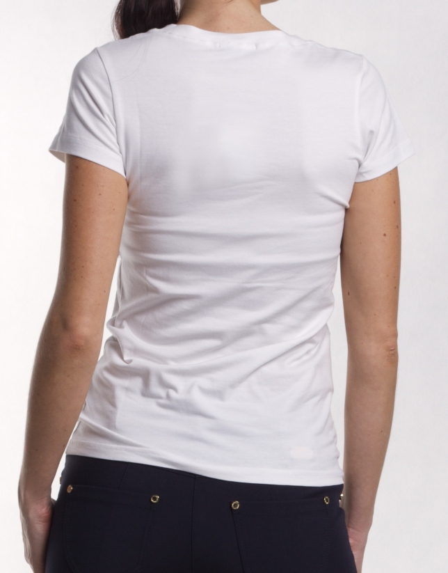 Camiseta manga corta escote en V