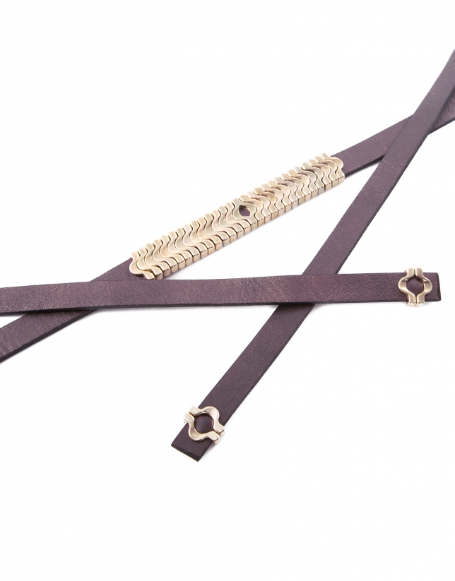 Purple tie belt 