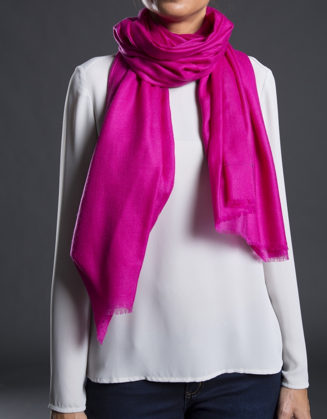 foulard liso en rosa