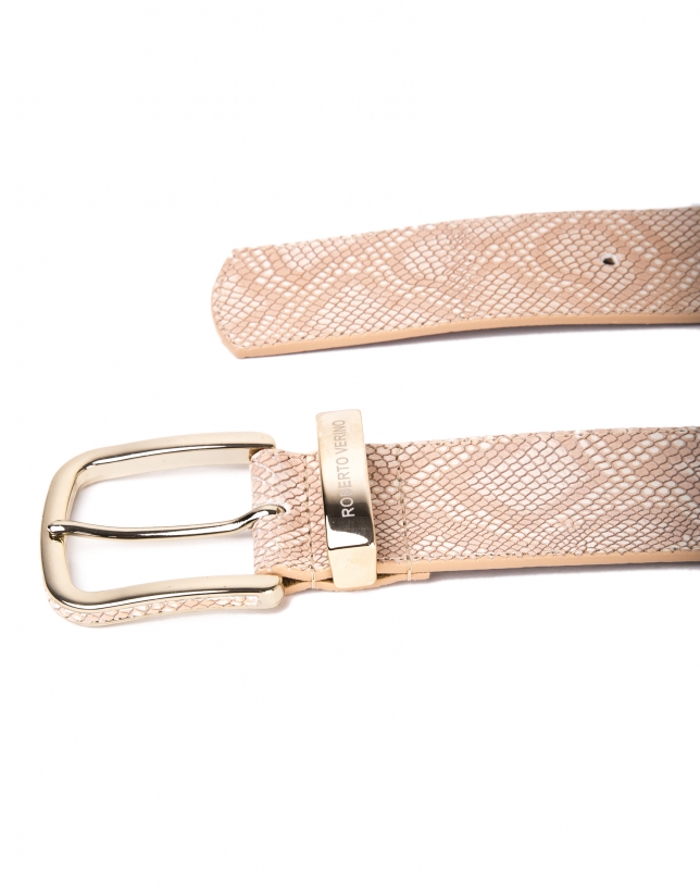 Desert design leather belt 