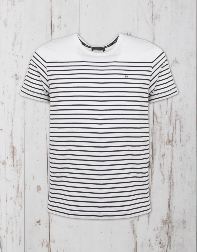 Navy blue striped top