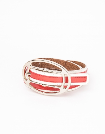 Cream and coral belt 