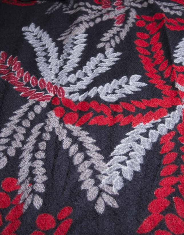 foulard bordado rojo