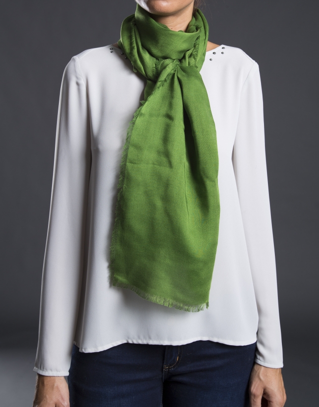 Plain green foulard 