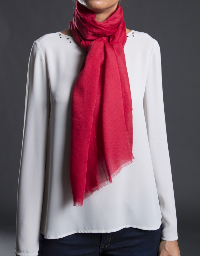 foulard liso rojo