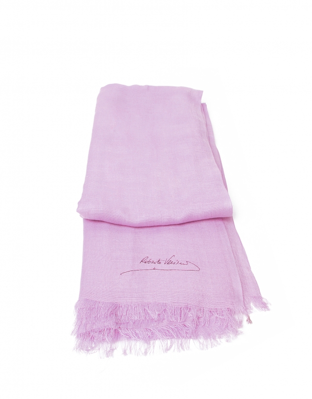 Plain pink scarf