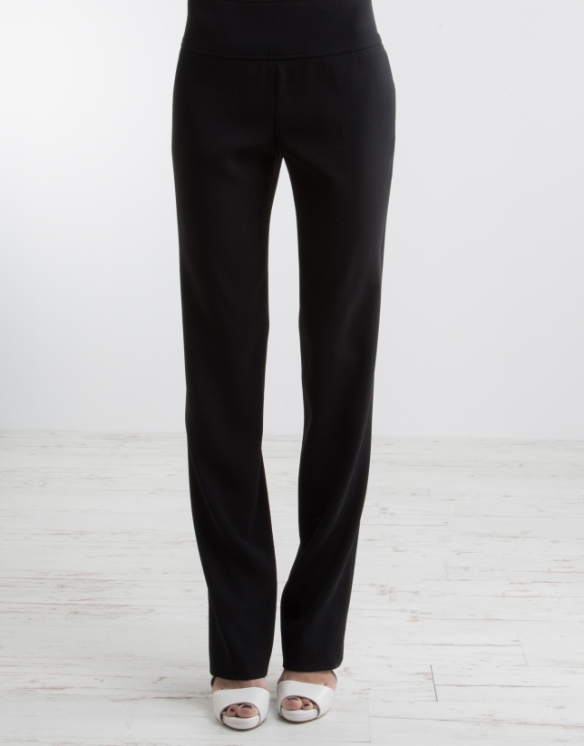 Black pants with wide waist