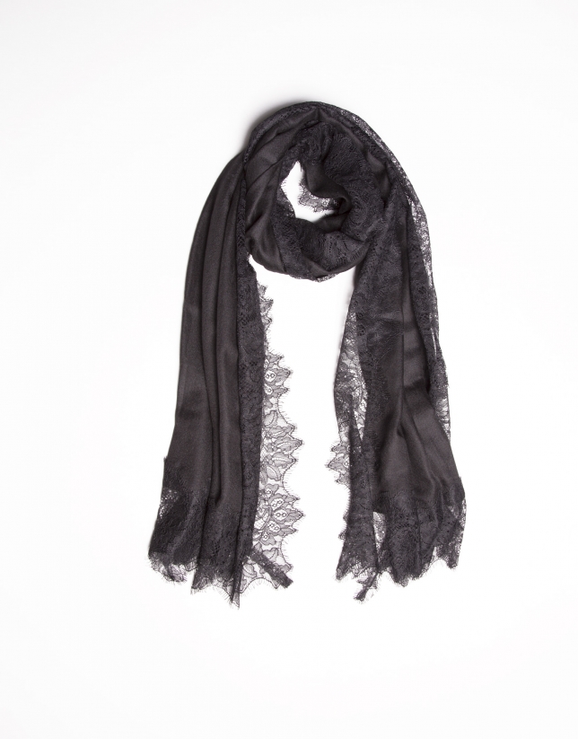 Black lace scarf