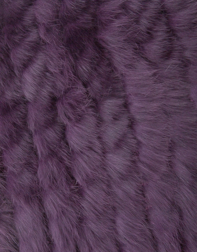 Burgundy rabbit fur shrug