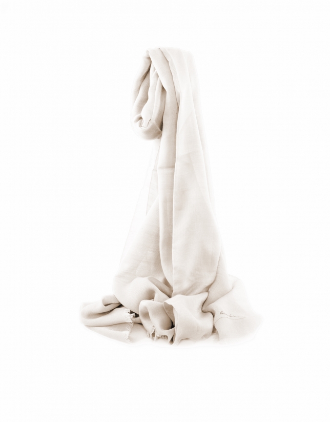 Plain white scarf 