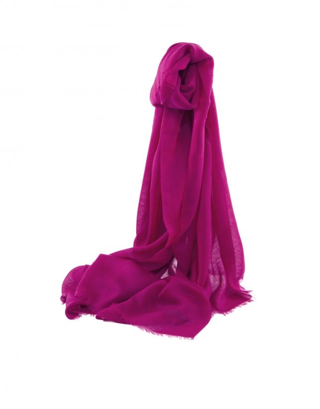 Plain fuchsia scarf 