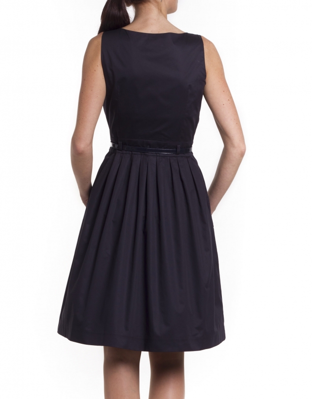 Navy dress with front opening