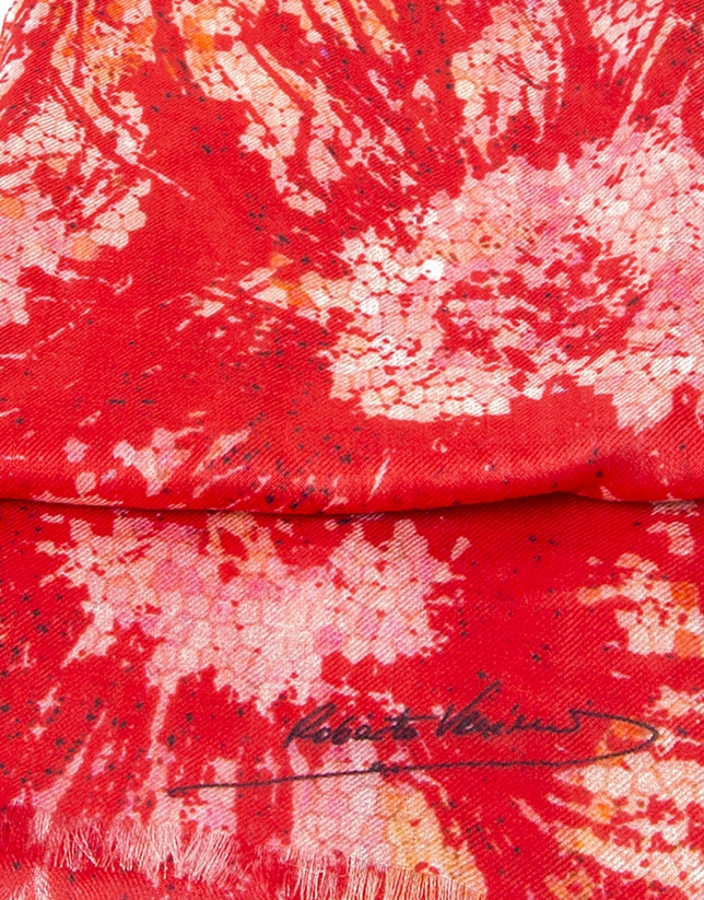 Foulard print floral rojo