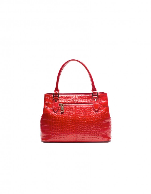 Medium size red tote bag