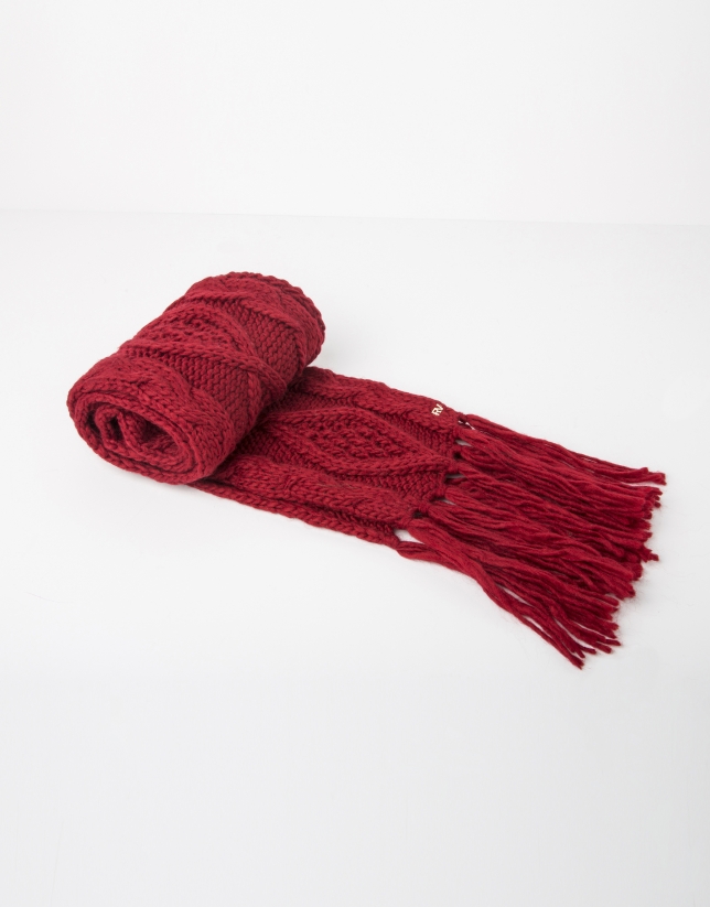 Bufanda lana roja