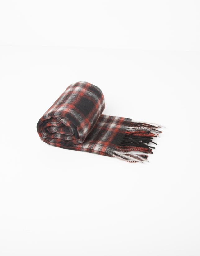 Red checked scarf