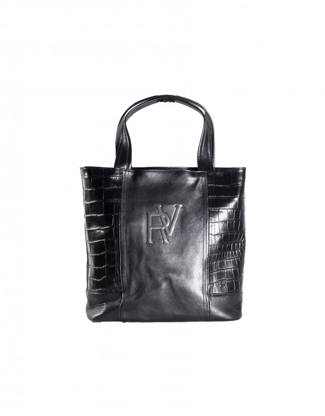 Black combined shopping bag