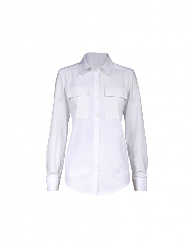 White shirt two pockets