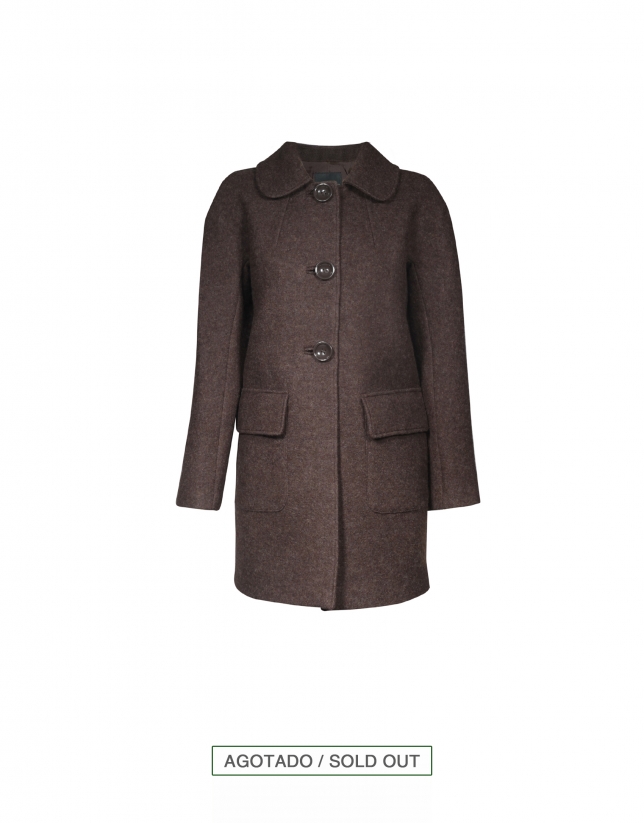 Taupe wool coat