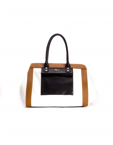 LORD: Tricolor leather satchel 