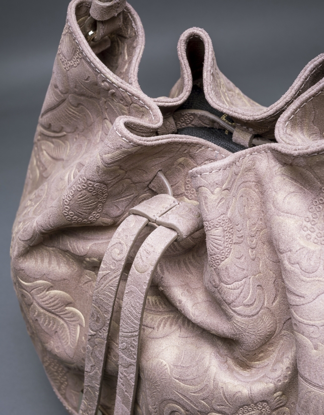 Metallic, brocade and leather Adam bag