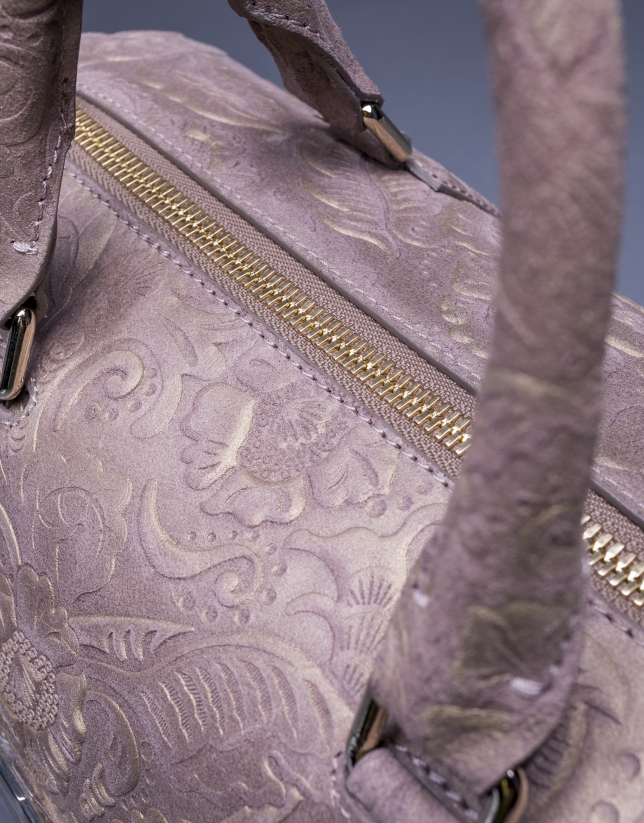 Brocade, leather and metallic Carmen Barroco bag 