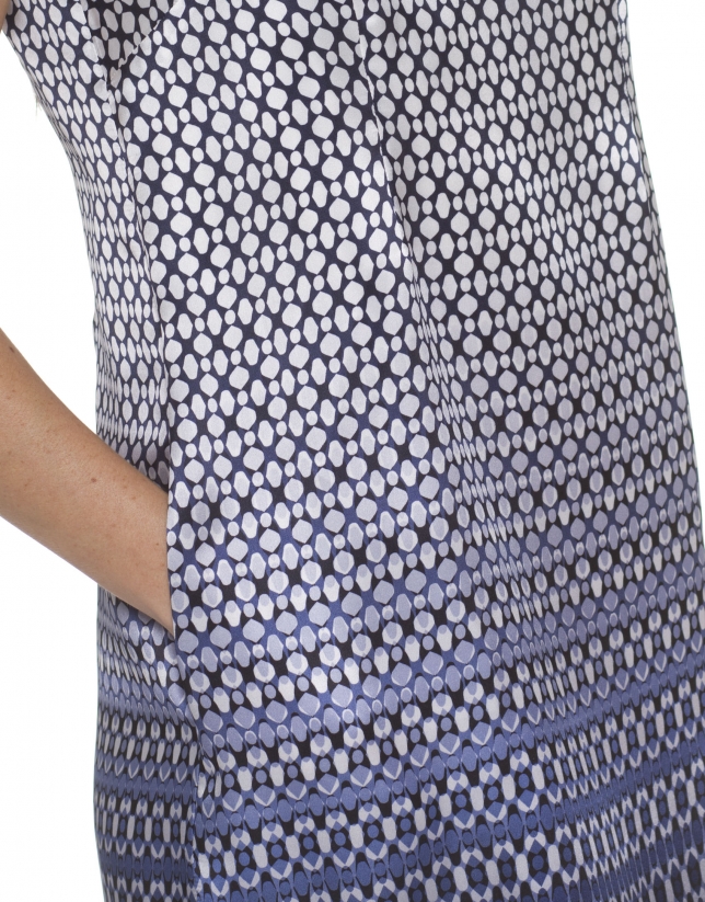 Blue printed dress  