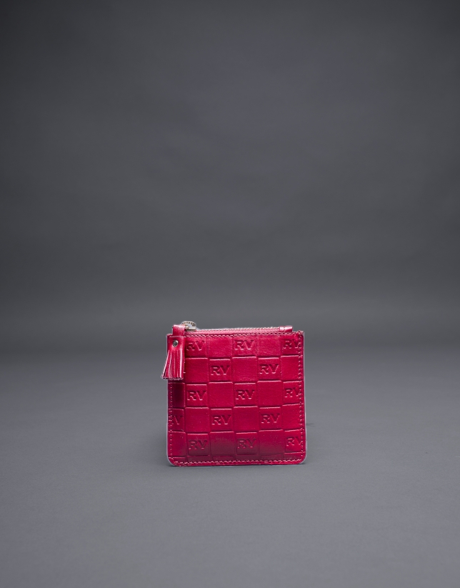 Red change purse with embossed RV