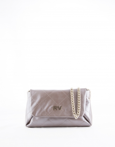 Pearl leather Sofía clutch bag 