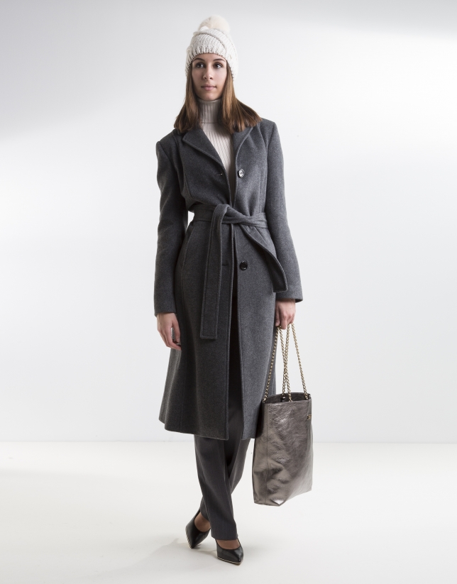 Gray structured coat