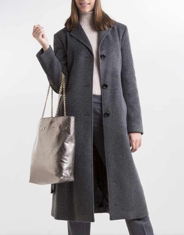 Gray structured coat