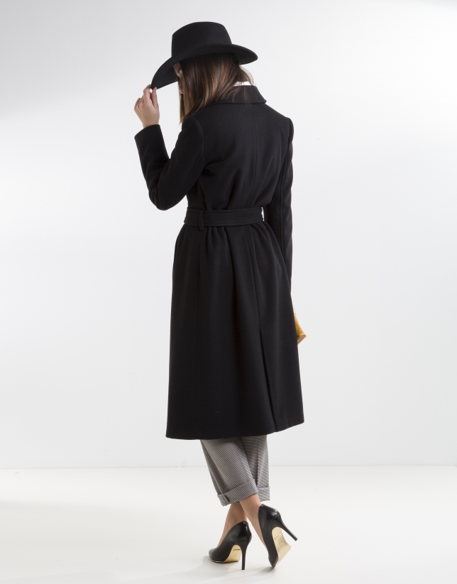 Black structured coat