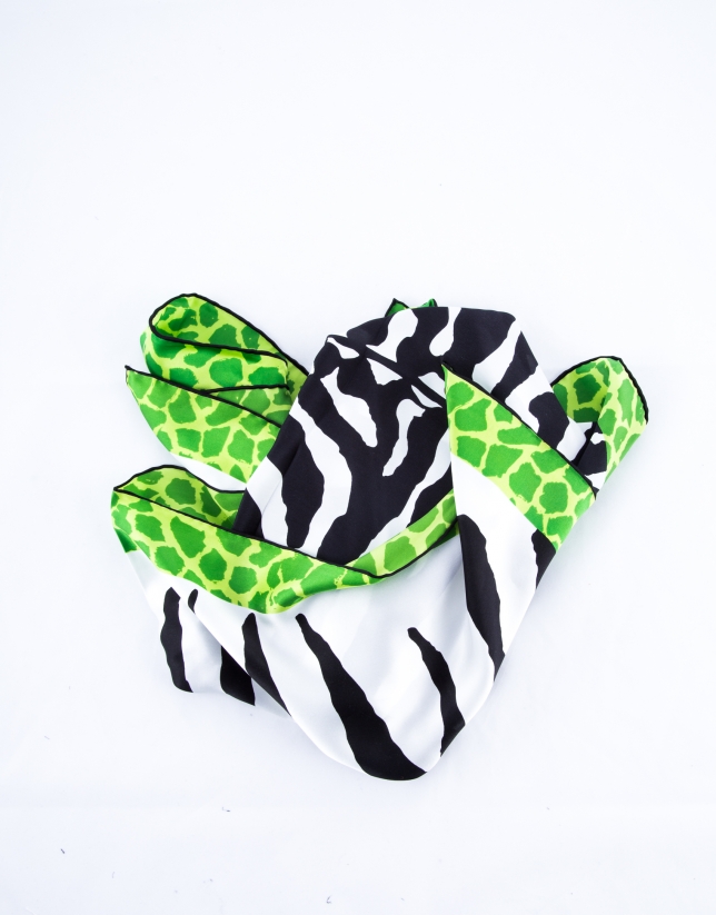 Green zebra scarf