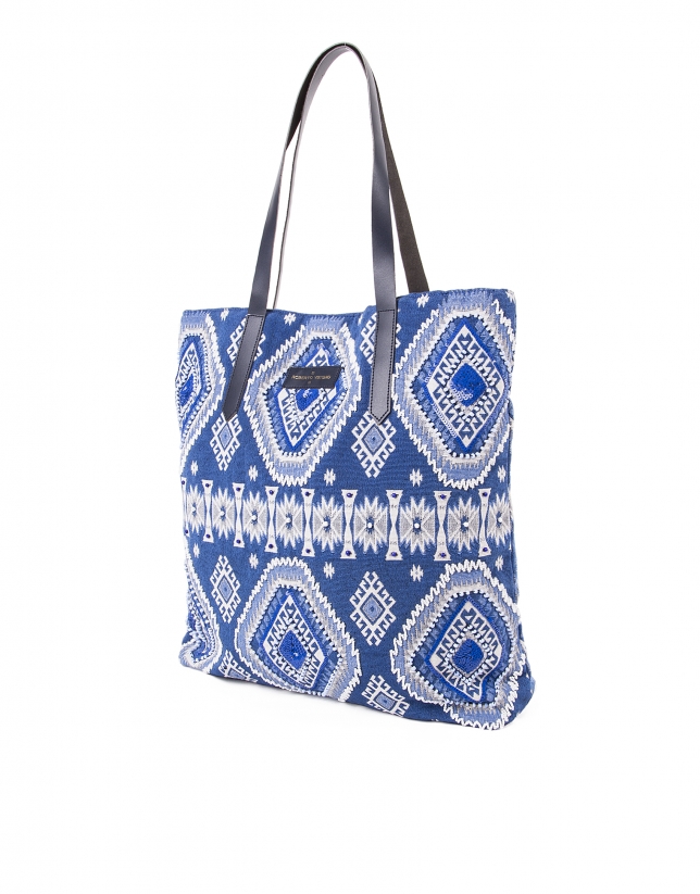 Aztec print shopping bag