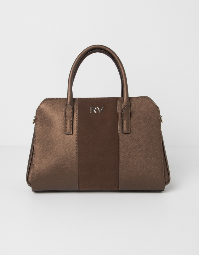 Mini brown tote bag