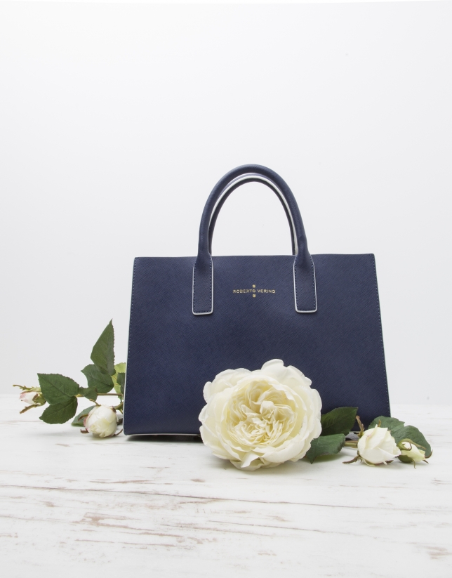 Blue Montpellier shopping bag