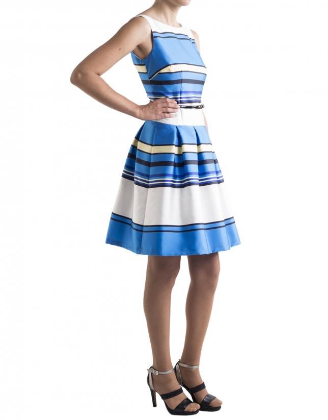 Blue striped dress