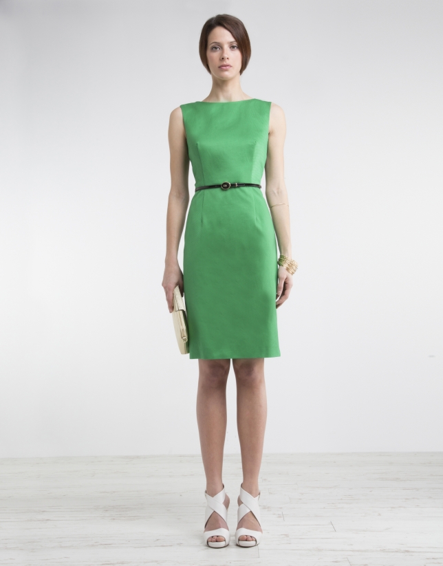 Vestido recto verde - Vestidos - Mujer | Roberto Verino