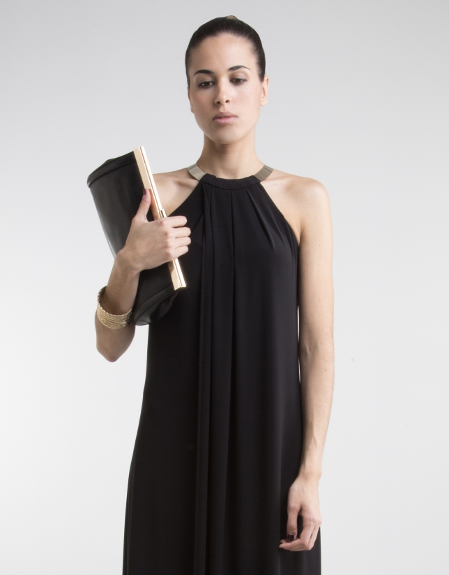 Black dress with halter top