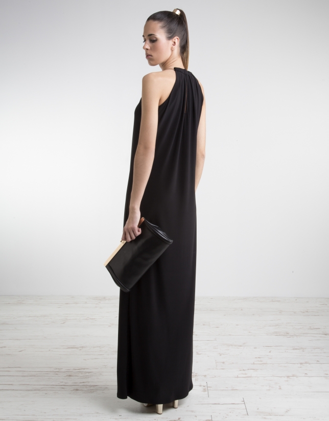 Black dress with halter top