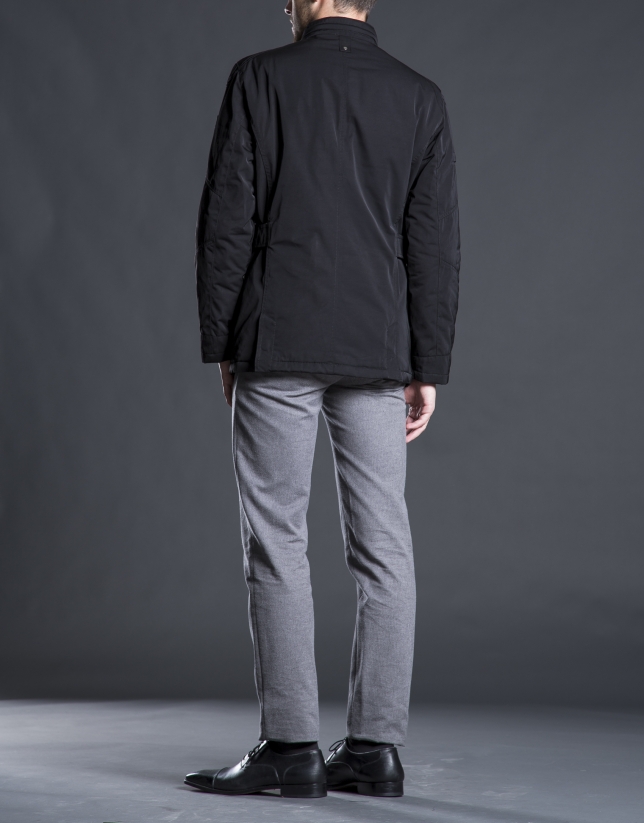 Black tracksuit jacket with four pockets 