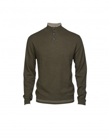 Khaki wool/cashmere pullover
