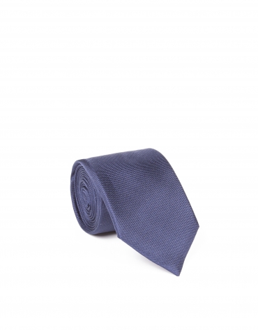 Plain navy blue tie